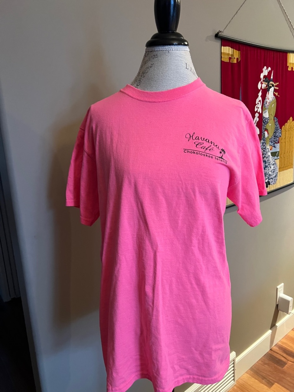 Pink T from a coffee shop outside of del ray